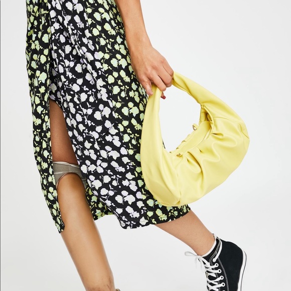 Mama Said yellow ruched shoulder bag - Picture 3 of 4